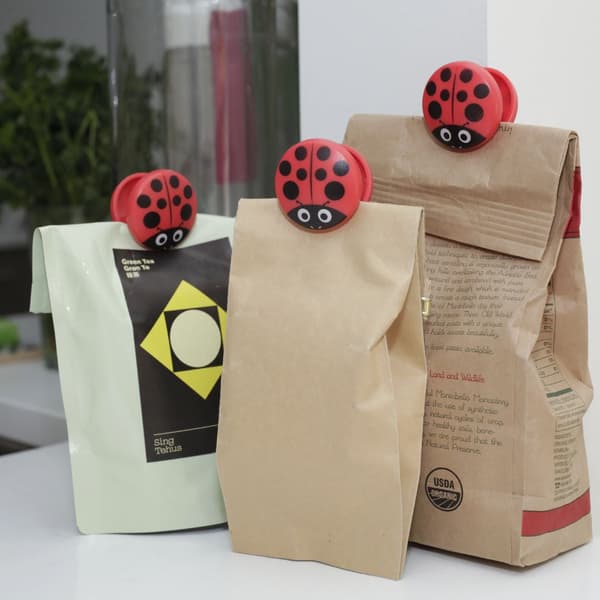 Kikkerland påseklämmor Ladybug - 6-pack.