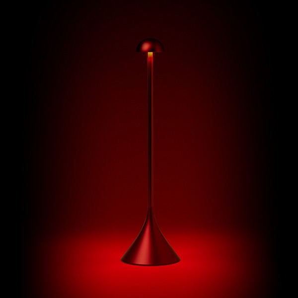 Lexon Design STELI Dome Table Lamp Dark Red