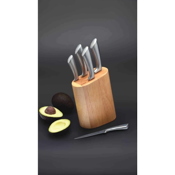 MasterClass Sabre 5 Piece Knife Set with Wooden Block