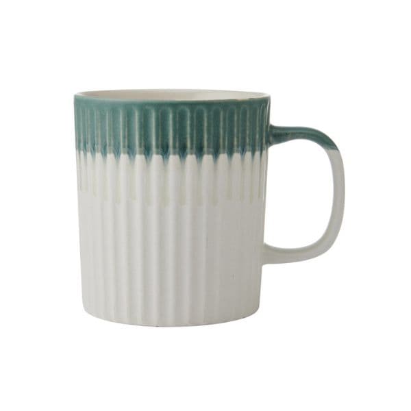 Mikasa texturerad stengodsmugg | 410ml | Grön