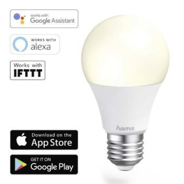 Hama WiFi LED Light, E27, 10W, white, dimmable