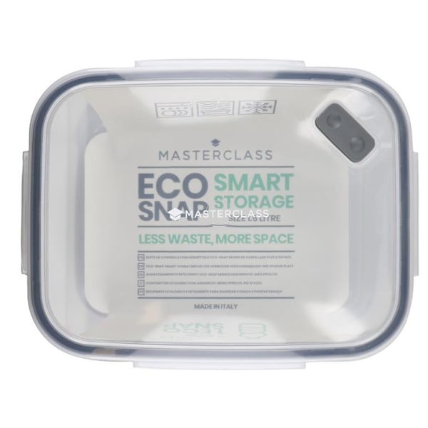 MasterClass Eco Snap Food Storage Container - 1.5L Rectangle