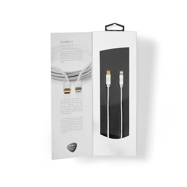 Nedis USB-kaapeli, USB Type C - Apple Lightning 8-pin - 1.0m