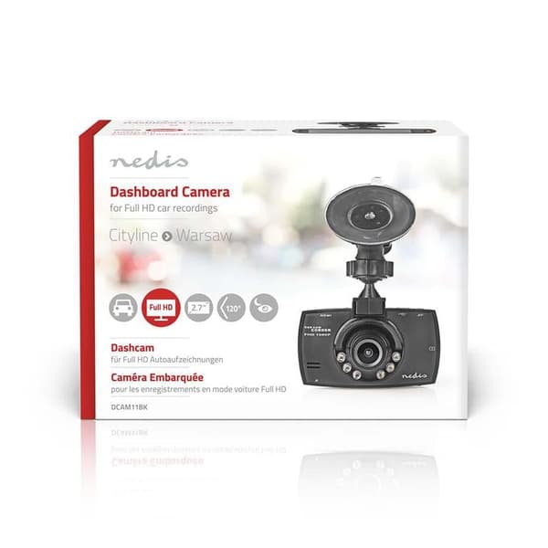 Nedis Dash Cam 2,7 tum | 12,0 MPxl | 1080p | Rörelsedetektering