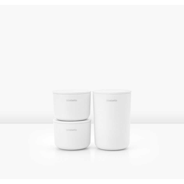 Brabantia ReNew Bathroom Storage Pots 3pcs. Dark Grey