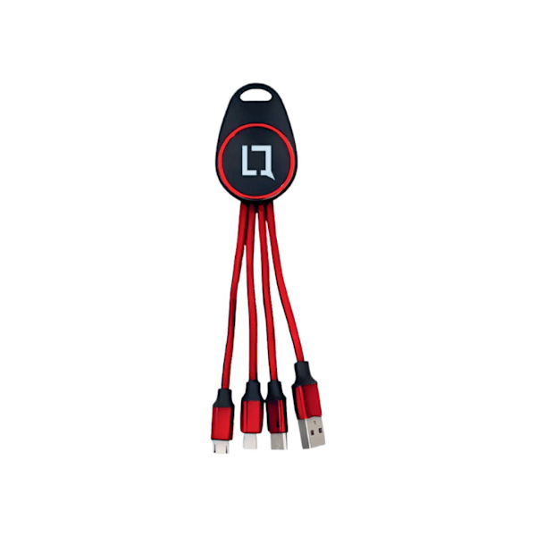 Liquno Nissi Shining Keyring with 3in1 Data Cable Black