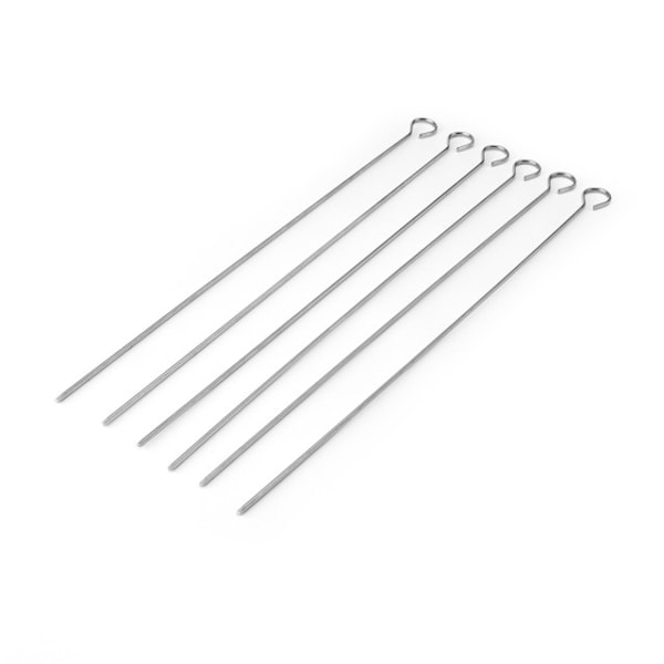 MasterClass Stainless Steel Flat Sided Skewers 40cm - 6pcs