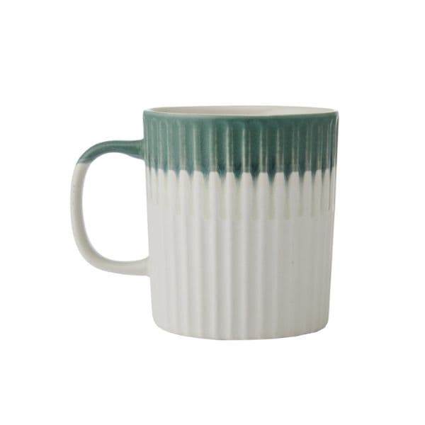 Mikasa texturerad stengodsmugg | 410ml | Grön