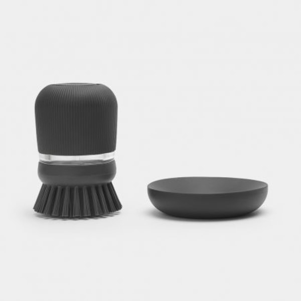 Brabantia Soap Dispensing Dish Brush Dark Grey