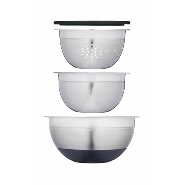 MasterClass Smart Space Stainless Steel Three Piece Bowl Set