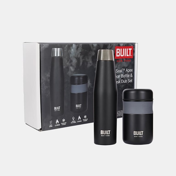Built Apex Water Bottle &amp; Food Flask Gift Set Gold