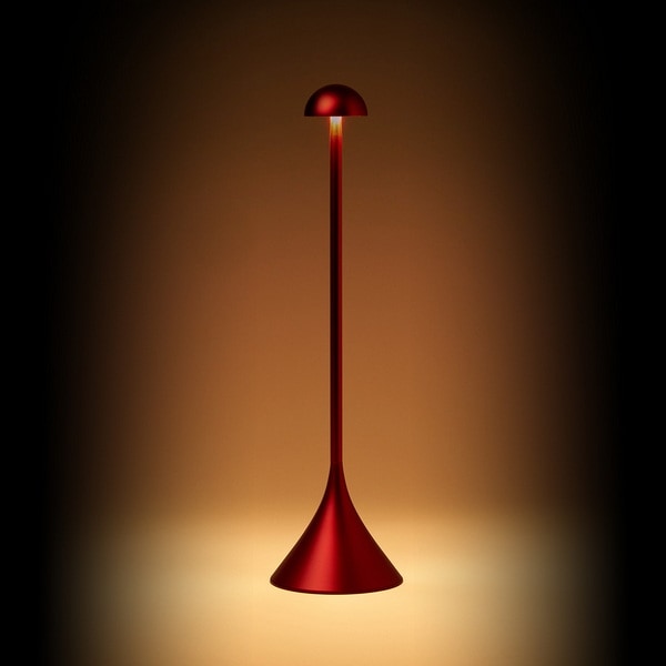 Lexon Design STELI Dome Table Lamp Dark Red