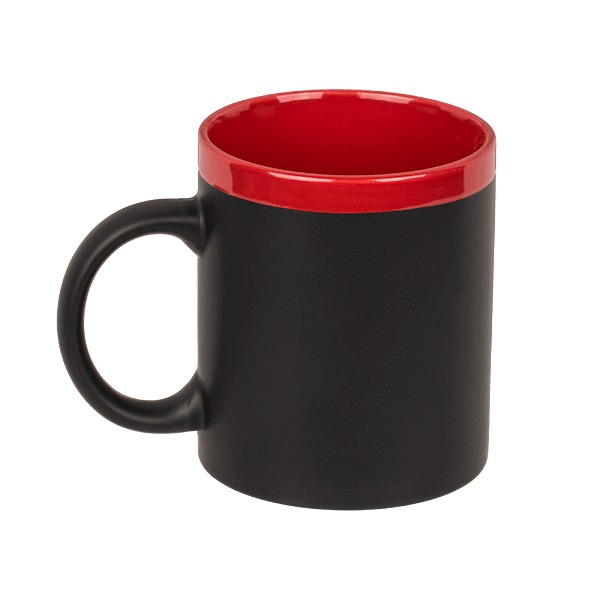 Out of the Blue Writeable Stoneware Mug with Chalk Red