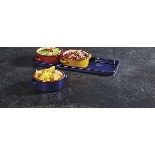 KitchenCraft World of Flavours Enamel Dip Bowl Set 3pcs.