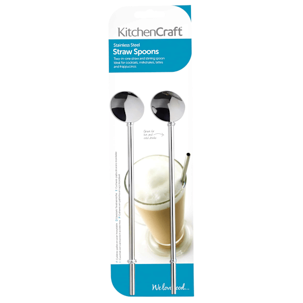 KitchenCraft Stainless Steel 2-in-1 Straw &amp; Stirrer