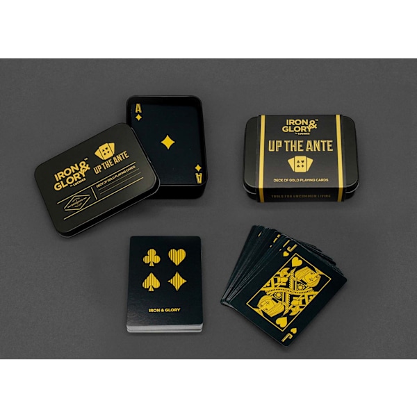 Iron &amp; Glory Up the Ante 2 Decks Playing Cards Silver