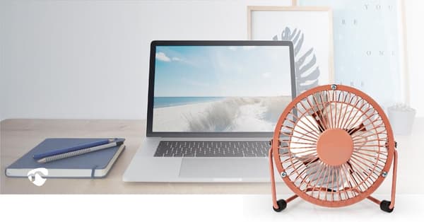 Nedis Metal Mini Fan 10cm - USB powered Green