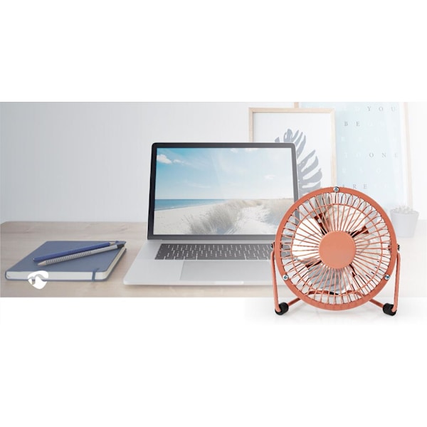 Nedis Metal Mini Fan 10cm - USB powered Grey
