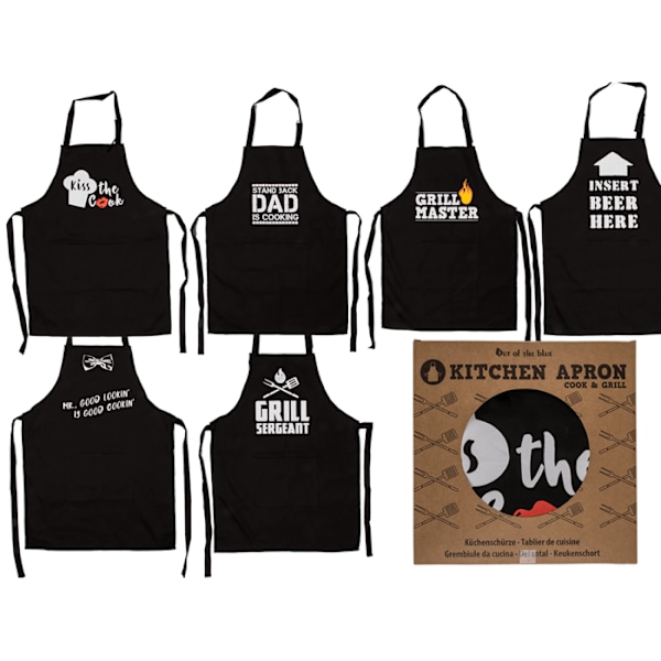 Sinisen BBQ-apronki, Keittää & Grillaa Grilli-ja keittiöessu Sinisellä Eleganssilla