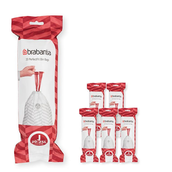 Brabantia Perfectfit Bin Liner Bag J 20-25 L. 120pcs (6x20)