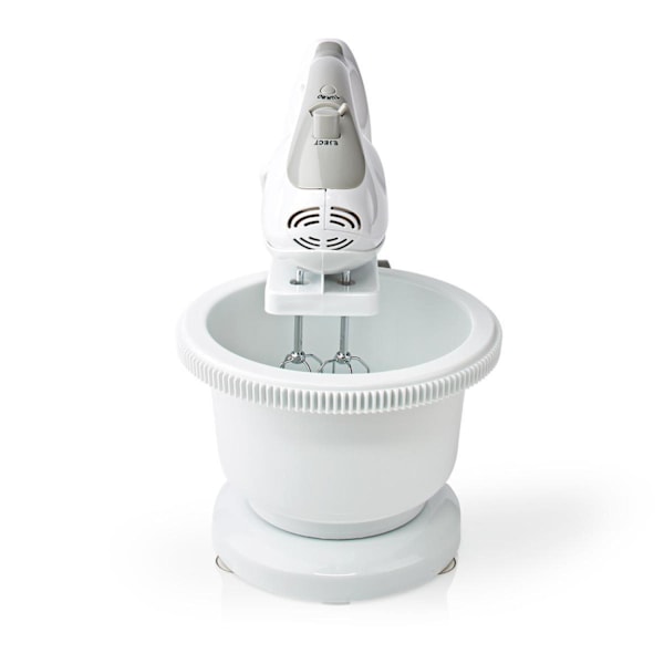 Nedis Hand Mixer 200W with Mixing Bowl - White