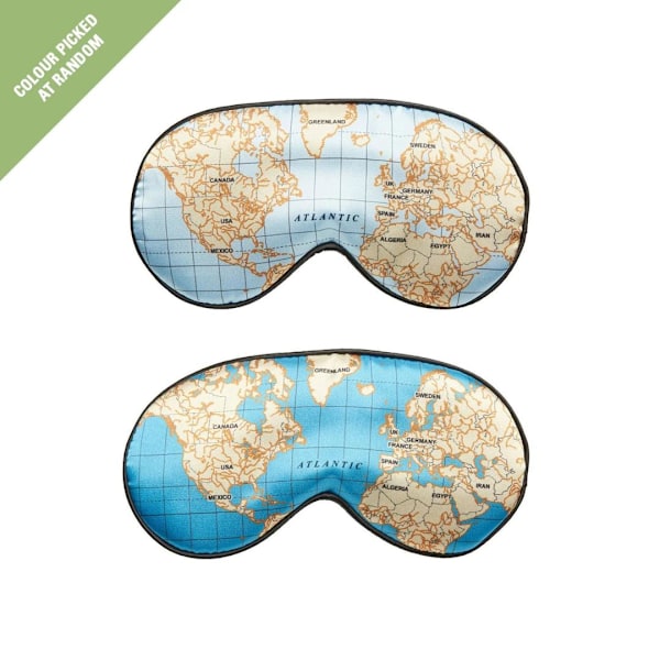 Kikkerland Ultra Soft Sleep Mask -  Map