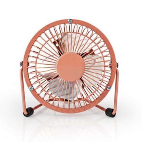 Nedis Metal Mini Fan 10cm - USB powered Vintage Pink