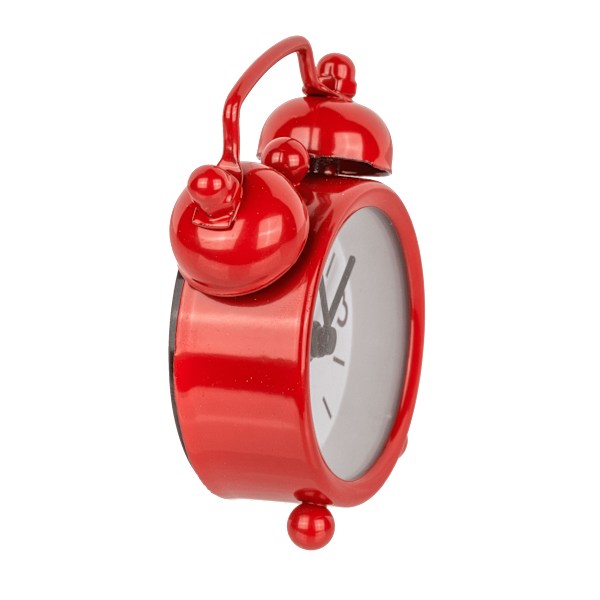 Out of the Blue Metal Alarm Clock Red