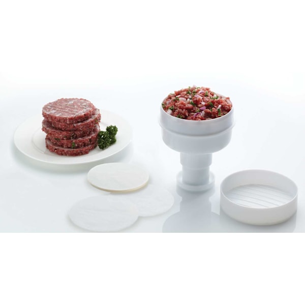 KitchenCraft Hamburger Maker (with 100 Wax Discs)