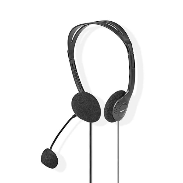 Nedis PC Headset On-Ear Microphone Vaaleanpunainen