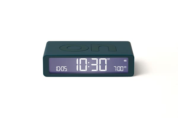 Lexon Design Flip Classic Alarm Clock Green