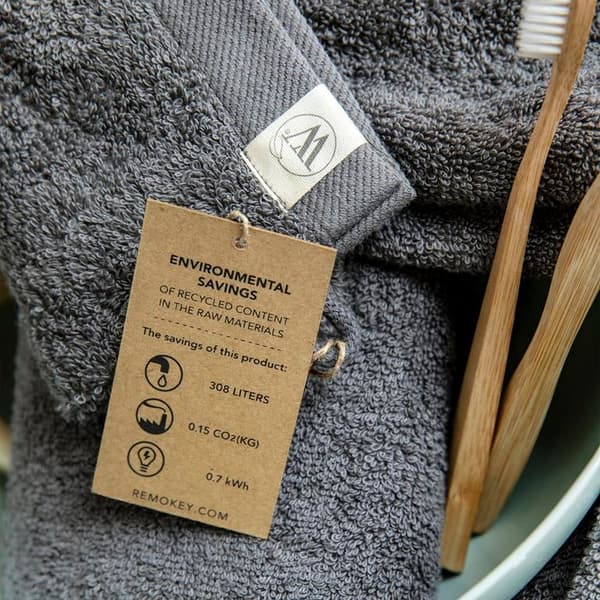 Walra Remade Cotton Washing Cloth 16x21cm - 4pcs Anthracite