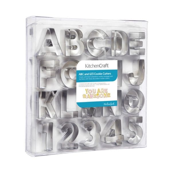 KitchenCraft ABC & 123 keksileikkurisetti | 35 kpl.