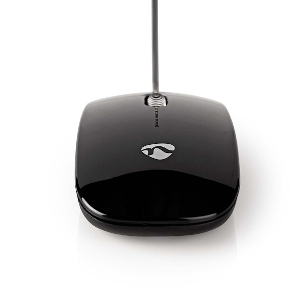 Nedis Wired Mouse 1000dpi - Both Handed Black