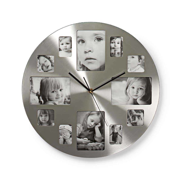 Nedis Circular Wall Clock - 40 cm Diameter - Photo Frame