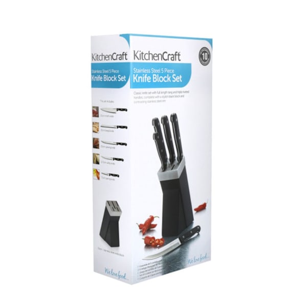 KitchenCraft Modern Knife Set &amp; Block | 5pcs.