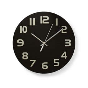 Nedis Wall Clock Glass 30cm Black