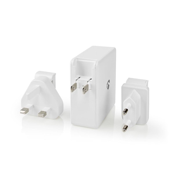 Nedis Quick Wall Charger - 65W - 2 x USB-C Output Musta