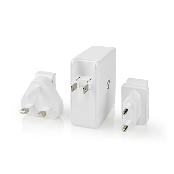 Nedis Quick Wall Charger - 65W - 2 x USB-C Output White