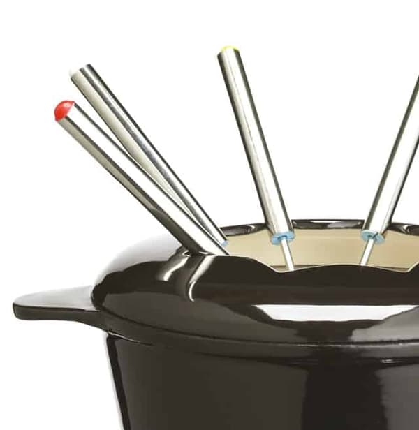 MasterClass Cast Iron Enamelled Fondue Set - Cream