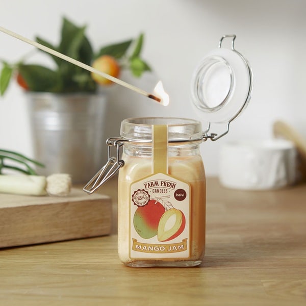 Balvi Scented Candle Farm Fresh Jar Raspberry