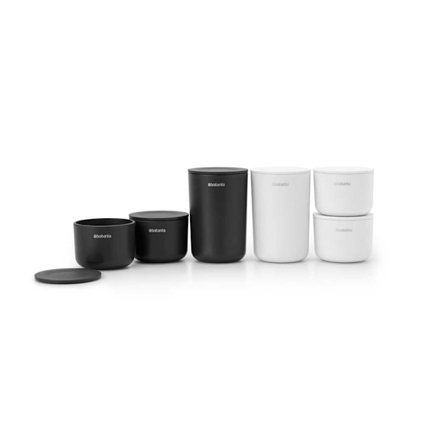 Brabantia ReNew Bathroom Storage Pots 3pcs. White