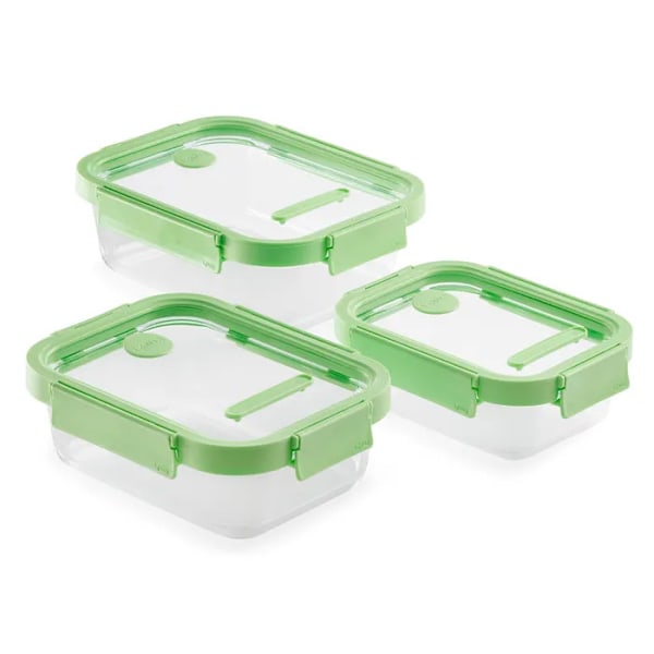 Lékué Versatile Rectangular Glass Container Set - 3pcs.