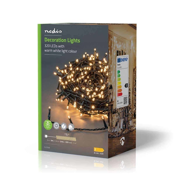 Nedis Decorative Lights String Warm White 320 LED's - 24.0m