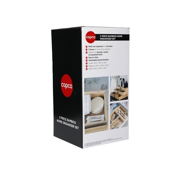 COPCO Bamboo Home Organisers - Set 3pcs.