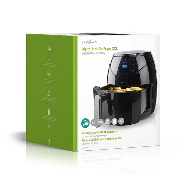 Nedis Hot Air Fryer 6.5L - Timer 60min Digital
