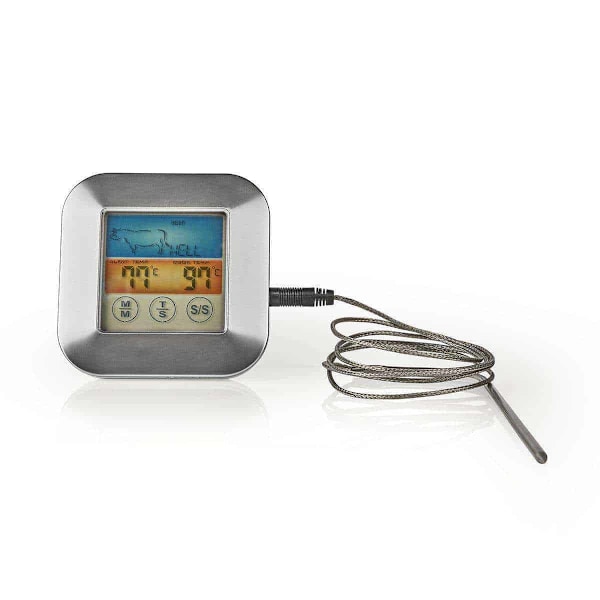 Nedis Meat Thermometer - Colour Display &amp; Timer