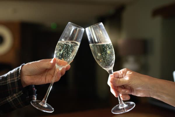 BarCraft Ridged Champagne Flutes Set - 2pcs