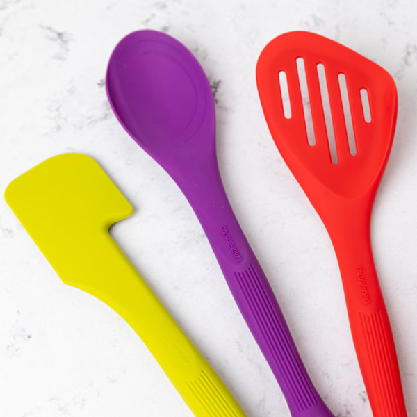 Colourworks Silikoni Keittiöväline Setti - 3 Kappaletta, Monipuolinen ja Kestävä RuokavälineSetti