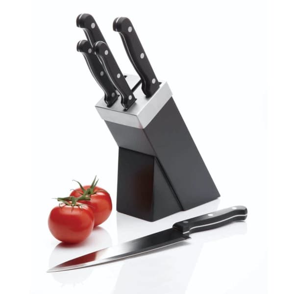 KitchenCraft moderne knivsæt med knivblok | 5 stk.